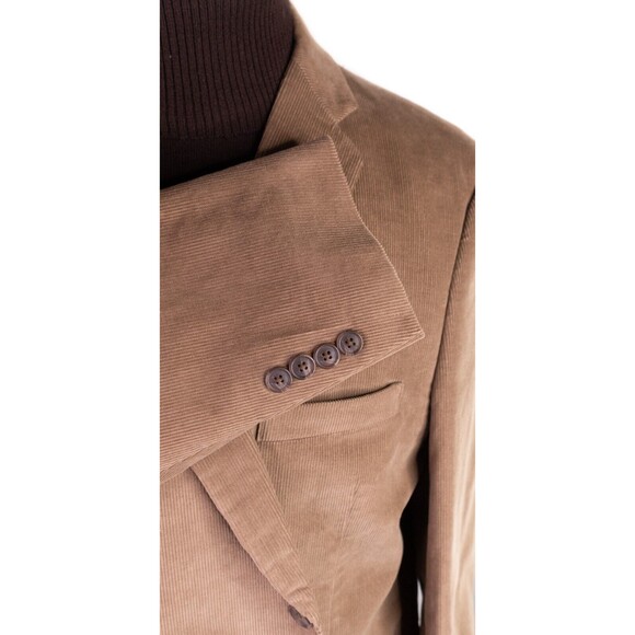 Joseph & Feiss 100% Cotton Beige Corduroy Blazer Sport Jacket Size 46R 2-Button - Picture 6 of 13